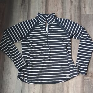 New Balance Black and White NB Dry Athletic Apparel Quarter Zip Shirt